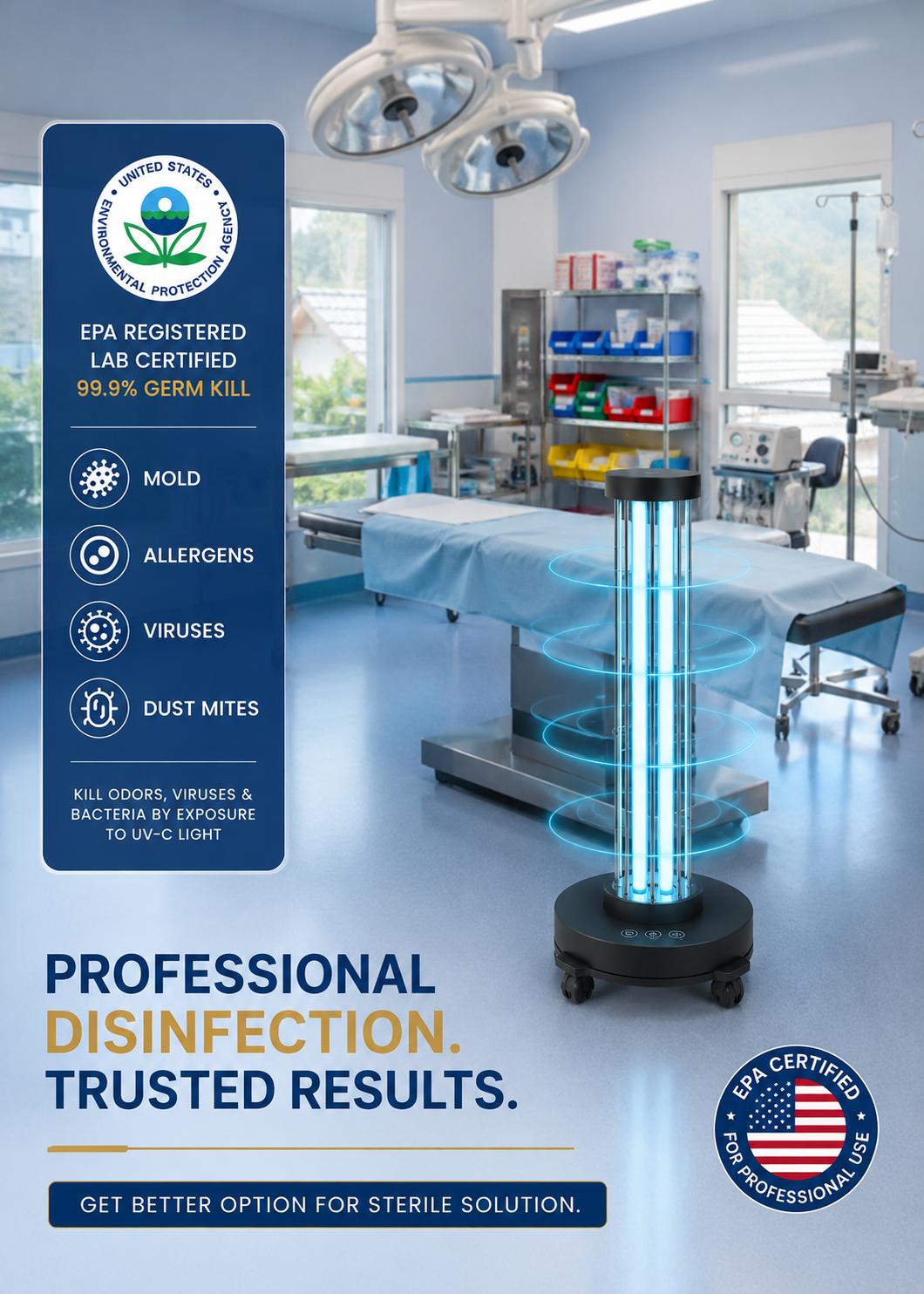 Professional disinfection product used by Sterile Edge Solutions